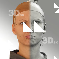 3D head scan of angry emotion - Iva