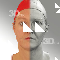 3D head scan of neutral emotion - Daniela