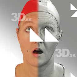 3D head scan of looking up emotion - Daniela