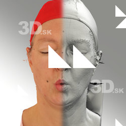 3D head scan of O phoneme - Daniela