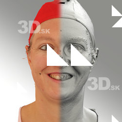 3D head scan of smiling emotion - Daniela