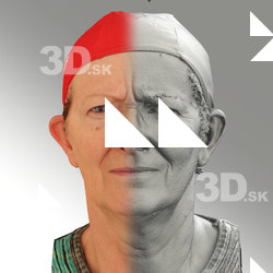 3D head scan of angry emotion - Maria