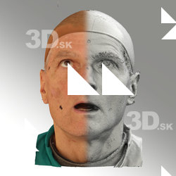 3D head scan of looking up emotion - Zdenek