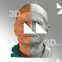 3D head scan of angry emotion - Zdenek
