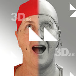 3D head scan of looking up emotion - Jana