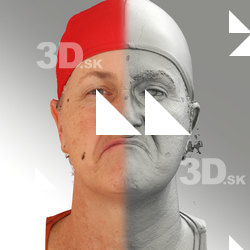 3D head scan of angry emotion - Jana