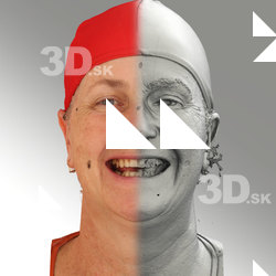 3D head scan of smiling emotion - Jana