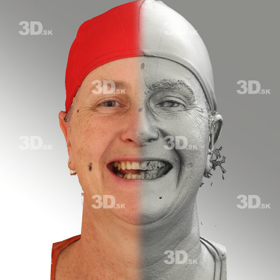 Head Emotions Woman White Average 3D Phonemes And Emotions