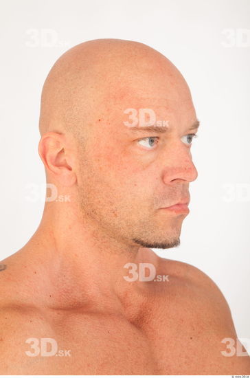 Head photo reference of bald Sebastian