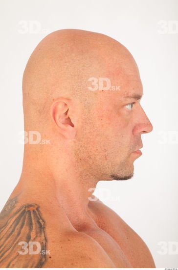 Head photo reference of bald Sebastian