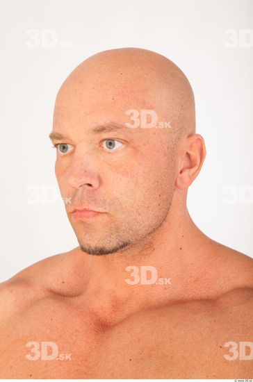 Head photo reference of bald Sebastian