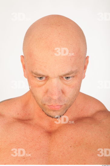 Head photo reference of bald Sebastian