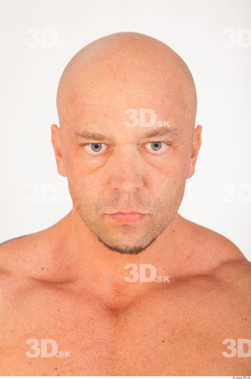 Head photo reference of bald Sebastian