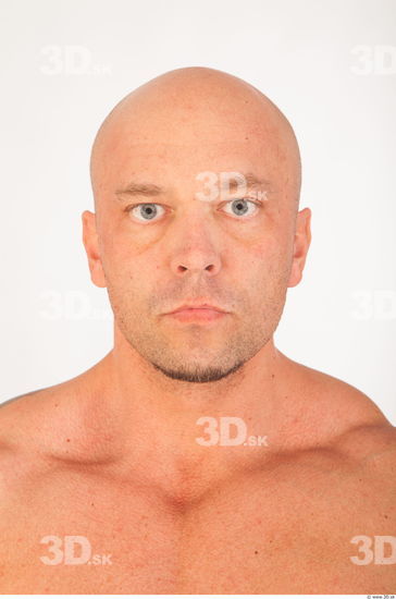 Head photo reference of bald Sebastian