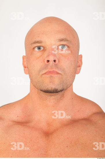 Head photo reference of bald Sebastian