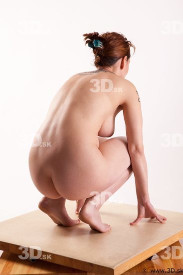 Kneeling reference of nude Nadine