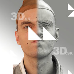 3D head scan of angry emotion - Lukas