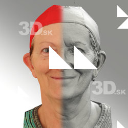 3D head scan of natural smiling emotion - Maria
