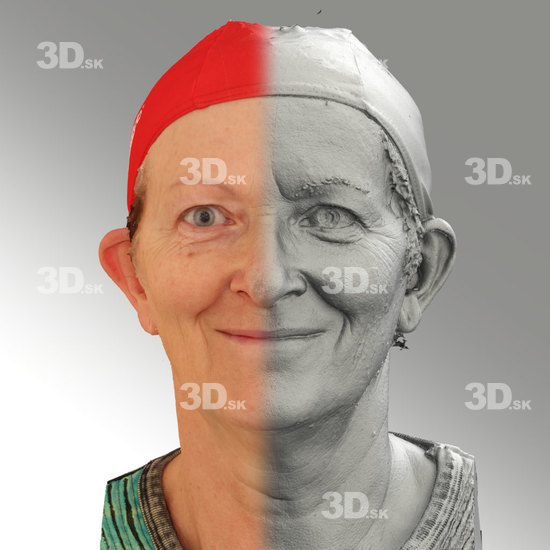 Head Emotions Woman White Slim 3D Phonemes And Emotions