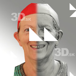 3D head scan of smiling emotion - Maria