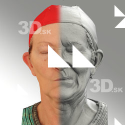 3D head scan of sneer emotion left - Maria
