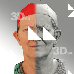 3D head scan of angry emotion - Maria