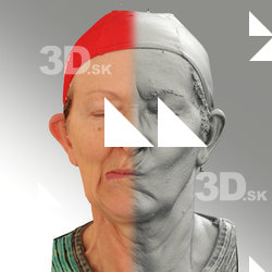 3D head scan of sneer emotion right - Maria
