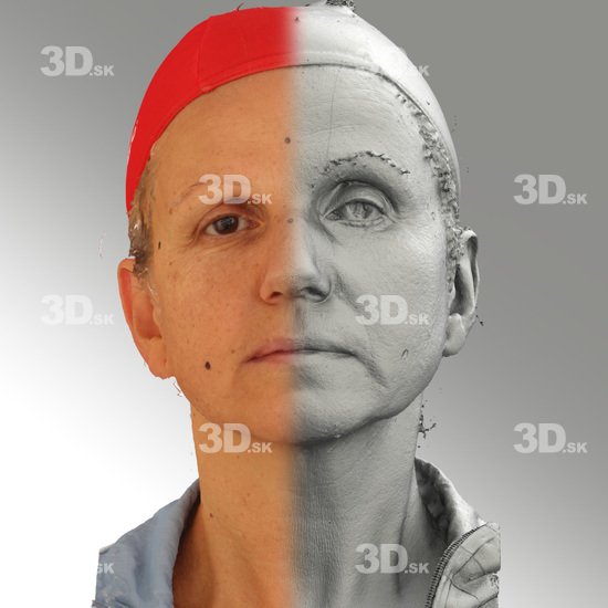 Head Woman White Slim 3D Scans