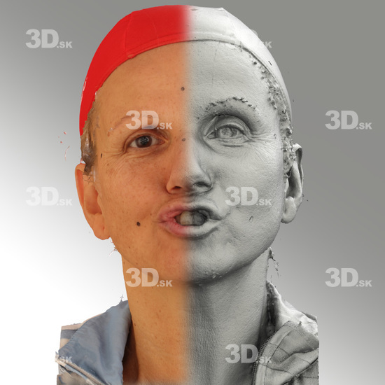 Head Woman White Slim 3D Scans