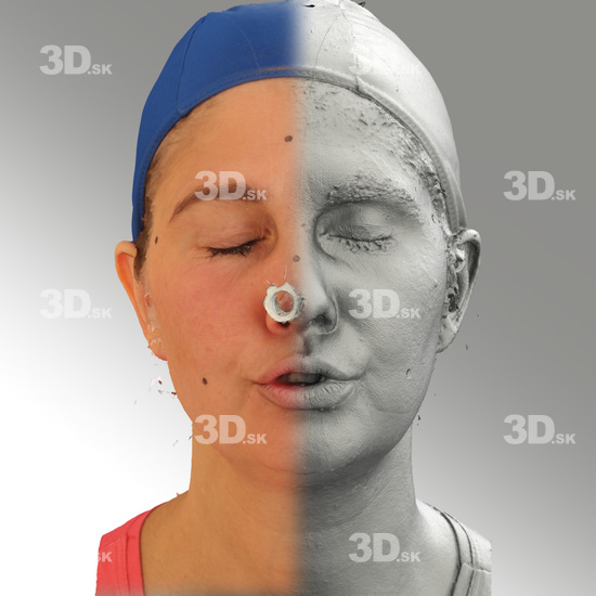 Head Woman White Average 3D Scans