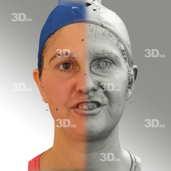 Head Woman White Average 3D Scans