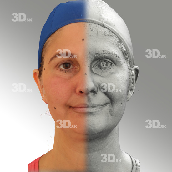 Head Woman White Average 3D Scans