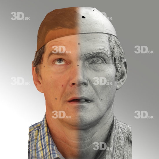 Head Man White Average 3D Scans