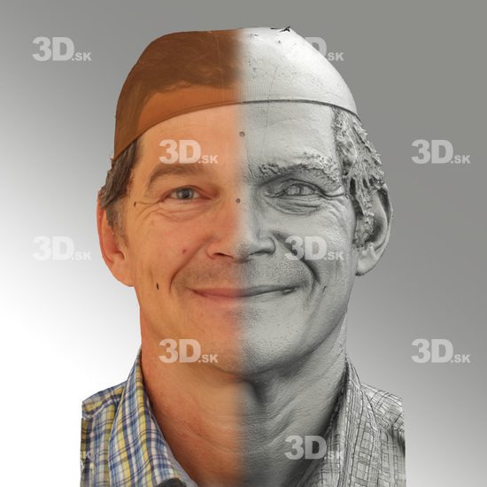 Head Man White Average 3D Scans