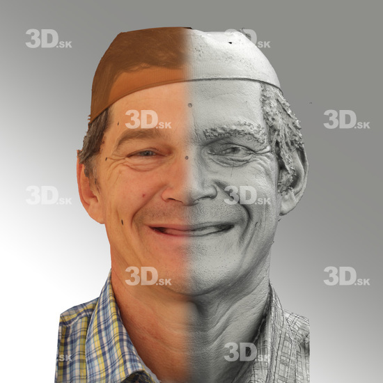 Head Man White Average 3D Scans