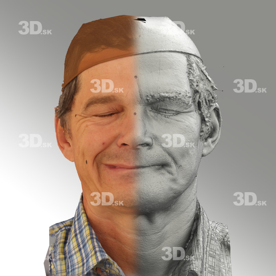 Head Man White Average 3D Scans