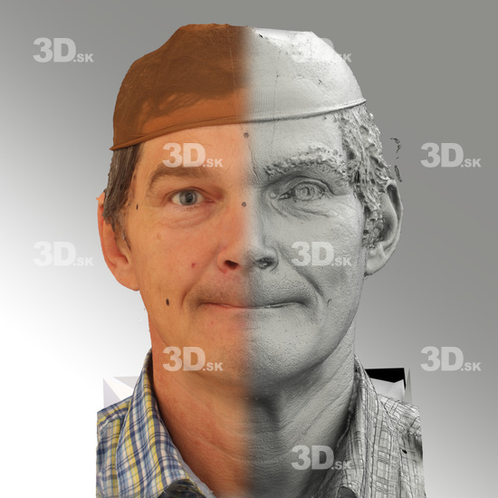 Head Man White Average 3D Scans