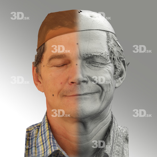 Head Man White Average 3D Scans