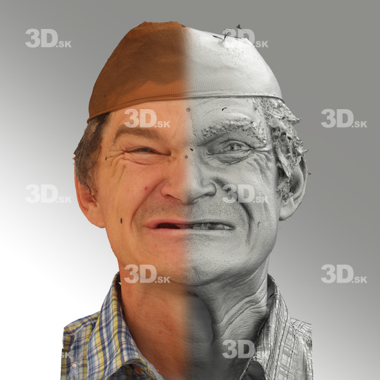 Head Man White Average 3D Scans