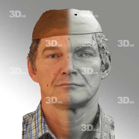 Head Man White Average 3D Scans