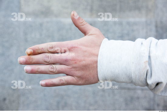 Caucasian man hand reference