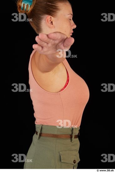 Woman White Slim Female Studio Poses