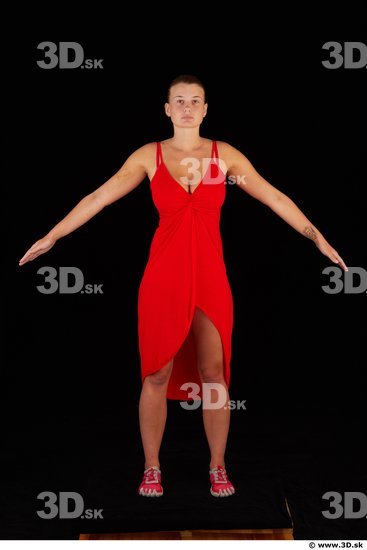 Woman White Slim Female Studio Poses