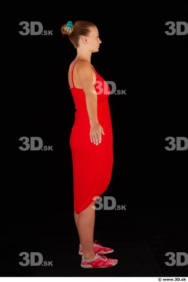 Woman White Slim Female Studio Poses