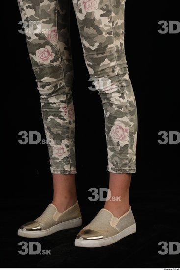 Calf Woman Casual Pants Slim Studio photo references