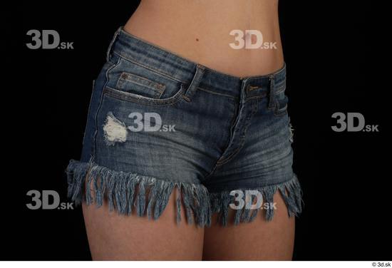 Hips Woman Casual Shorts Slim Studio photo references