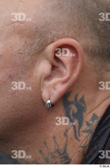 Ear Man White Tattoo Casual Average Street photo references