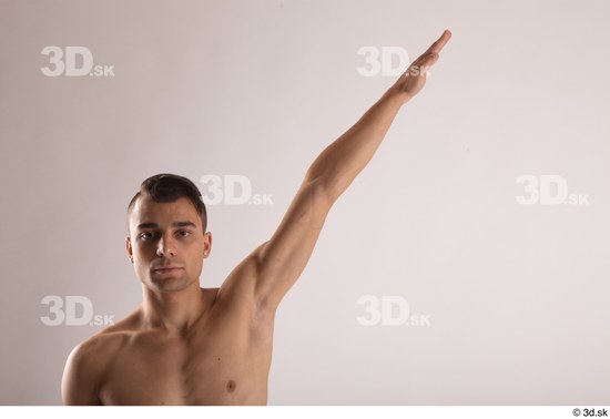 Arm Man White Nude Slim Studio photo references