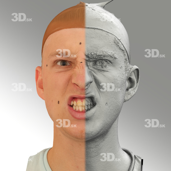 Head Man White 3D Scans