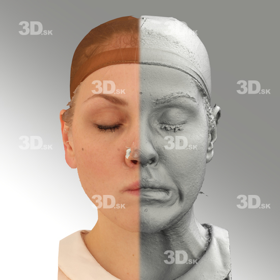 Head Woman White 3D Scans